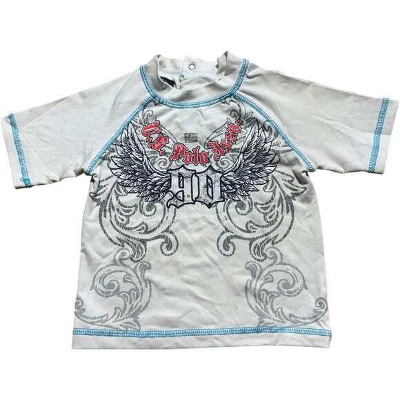 U.S. Polo Assn. Tattoo Grunge Graphic Baby Swim Tee - Picture 1 of 3
